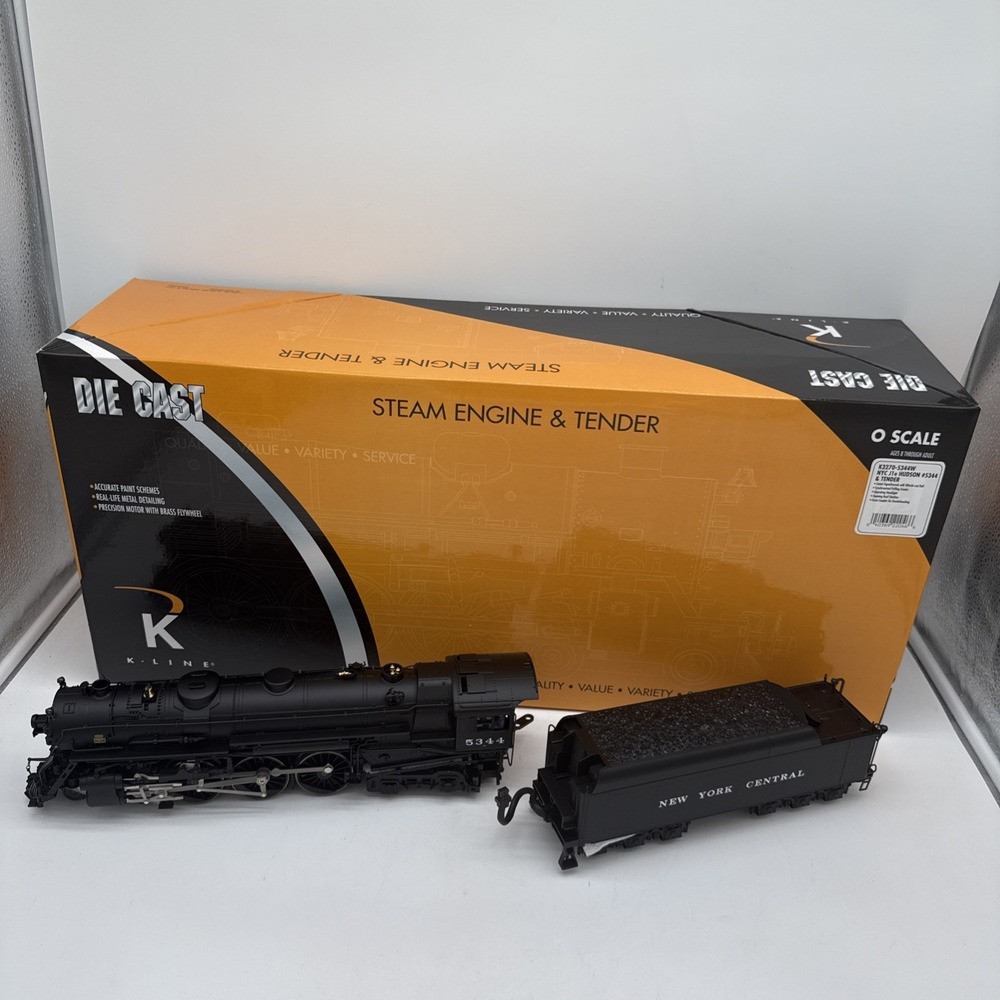 K-Line O Scale Steam Engine & Tender New York Central Hudson #5344
